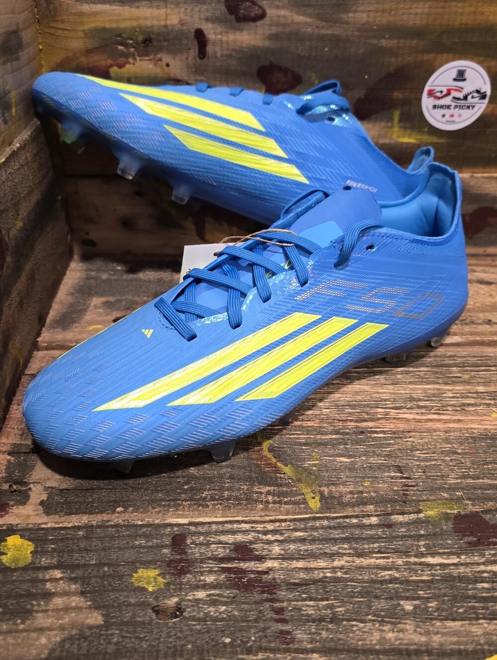 Men Adidas F50 Pro FG Blue Green Soccer Cleats JR8950 new size 9